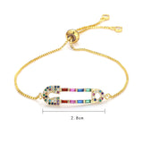 Rainbow Pin Copper Gold Plated Zircon Bracelet – Jewelry Gift Ideas — 5