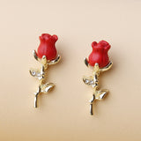 Fashion Three-dimensional Rose Earrings Personalized – Stylish Gifts — 7