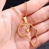 Stainless Steel Africa Map Hip Hop Pendant – Jewelry Gift Ideas — 3