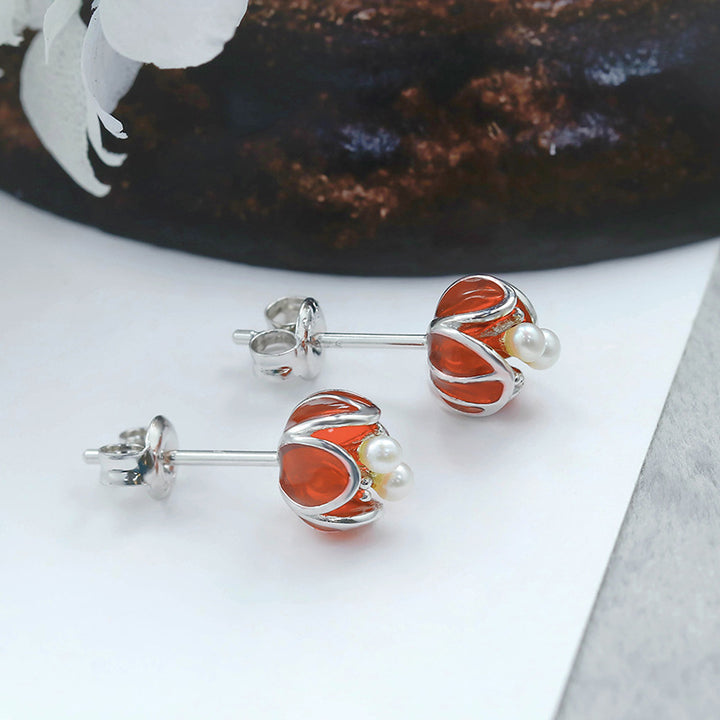 Year Red Flower Earrings – Surprise Gifts — 1