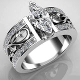 Hollow Flower Diamond Fancy Shape Diamonds Horse Eye – Birthday Gifts — 5