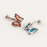 Short Titanium Steel Zircon Small Butterfly – Small Gift Ideas — 15