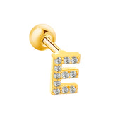 Inlaid Zircon 26 English Letters Ear Bone Stud – Meaningful Gifts — 9