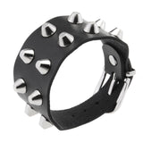 Metal Rock Double Row Flat Rivet Bracelet PU – Jewelry Gift Ideas — 6