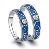 Diamond-encrusted Blue Ring With Adjustable Opening – Stylish Gifts — 2