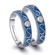 Diamond-encrusted Blue Ring With Adjustable Opening – Stylish Gifts — 2