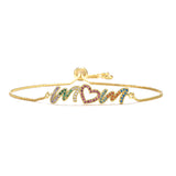 Gold Bracelet Personalized Color Zirconium MOM – Jewelry Gift Ideas — 3