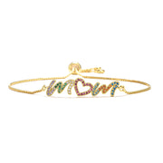 Gold Bracelet Personalized Color Zirconium MOM – Jewelry Gift Ideas — 3