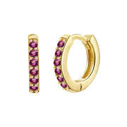 Simple Inlaid Zircon Round Multicolor Stud Earrings – Gift Ideas — 14