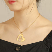 Stainless Steel Hollow Mother Child Love Pendant – Jewelry Gift Ideas — 1