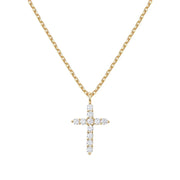 S925 Sterling Silver Diamond Inlaid Cross – Jewelry Gift Ideas — 3