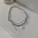 Hip Hop Style Round Card Letter Necklace Men – Jewelry Gift Ideas — 2