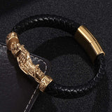 Woven Motorcycle Leather Bracelet – Jewelry Gift Ideas — 6