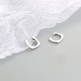 French Retro Geometric Square Metal Earrings Women – Gifts for Her — 4