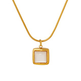 French Ins Cold Style Square White Sea Shell – Jewelry Gift Ideas — 6