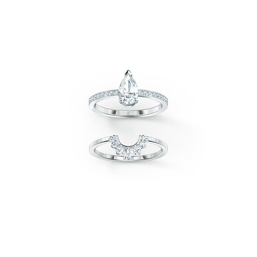 A crystal Light Stacking Ring Water Drop Crown Shape – Stylish Gifts — 2