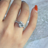 Heart Shaped Main Drill Imitates Mosangshi Ring – Birthday Gifts — 5