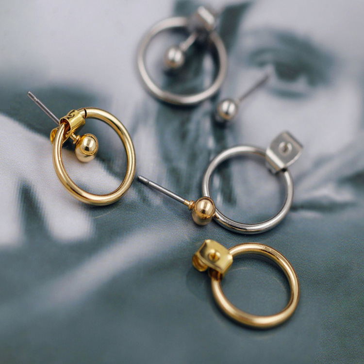 Ring Ear Studs Small Ball Earrings – Practical Gifts — 1