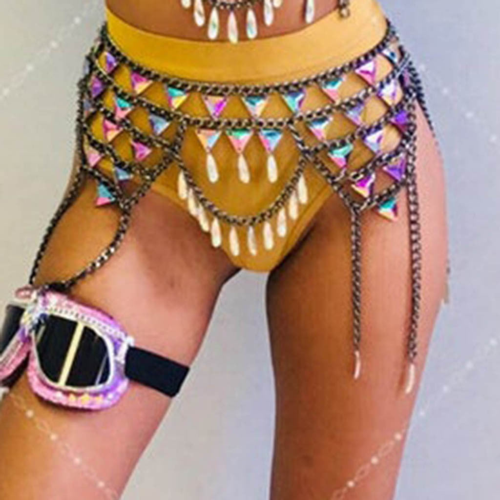 Multi-Layered Colored Acrylic Drop Waist Chain – Small Gift Ideas — 1