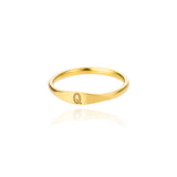 Stainless Steel Gold 26 Alphabet Ring – Stylish Gifts — 12