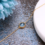 Silver Feldspar Sea Blue Treasure Bracelet – Jewelry Gift Ideas — 5