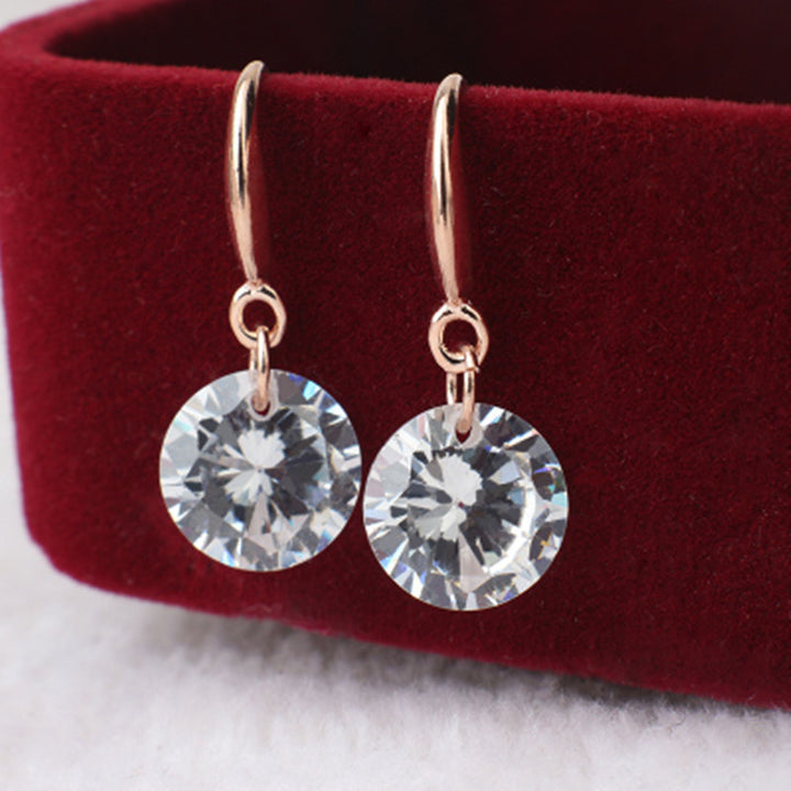 Women's Fashion Round Alloy Zircon Earrings – Stylish Gifts — 1