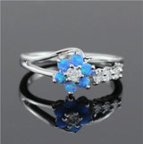 Flower Ring Women's Synthetic Ornament – Gifts for Her — 11