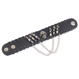 Personalized leather skull bullet alloy bracelet – Jewelry Gift Ideas — 3