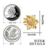 Sterling Silver Earrings Sunflower Simple Diamond Set – Surprise Gifts — 3