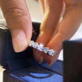 Heart-shaped Diamond Row Diamond Ring Fashion Love – Stylish Gifts — 2