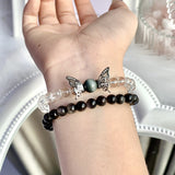 Natural Crystal Bracelet Silver Stone White – Jewelry Gift Ideas — 1