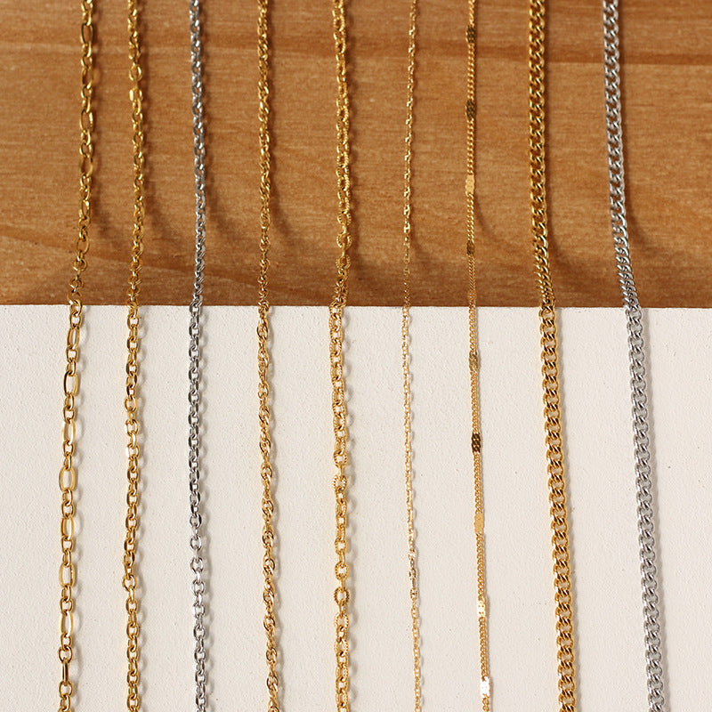 Chain Necklace 18K Gold Plated Unfading Sweater – Jewelry Gift Ideas — 1