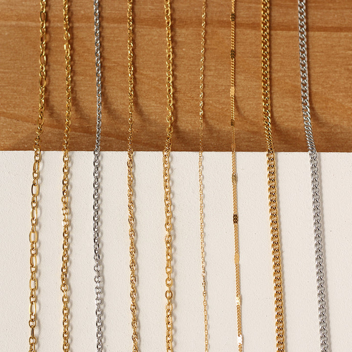 Chain Necklace 18K Gold Plated Unfading Sweater – Jewelry Gift Ideas — 1