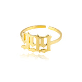 Stainless Steel Angel Number Ring Adjustable – Stylish Gifts — 18
