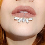 Fake Ring No Hole Shiny Zircon Flower Lip Jewelry – Jewelry Gift Ideas — 4