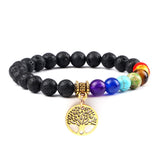 Creative 8mm Beads Tree Of Life Pendant Bracelet – Jewelry Gift Ideas — 16