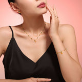 Crystal Beads Scallop Necklace Stainless Steel – Jewelry Gift Ideas — 4