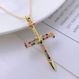 14K Gold Personality Hip Hop Clavicle Chain Nail – Jewelry Gift Ideas — 3