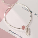 Strawberry Feather Pendant Bracelet – Jewelry Gift Ideas — 3