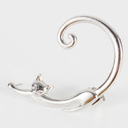 Single Piece Punk Style Cat Post Earring with Ear Cuff – Stylish Gifts — 8