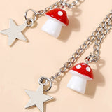 Long Resin Mushroom Star Earrings Geometric Chain – Jewelry Gift Ideas — 4