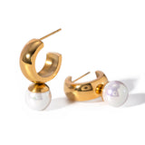 18K Gold Stainless Steel Glossy C- Shaped – Everyday Gifts — 9