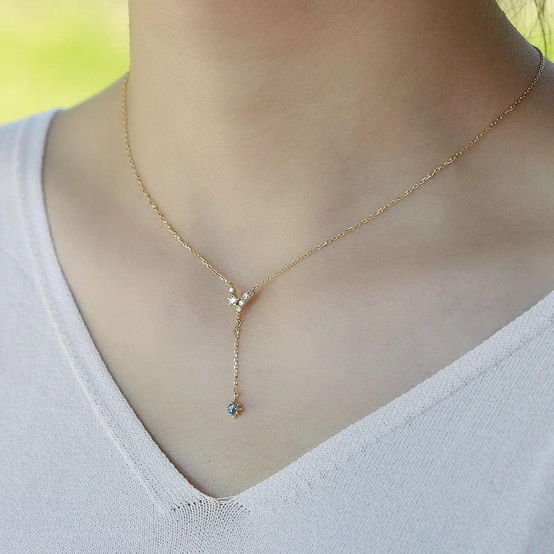 Five-pointed Star Y-shaped Tassel Necklace – Jewelry Gift Ideas — 1