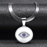 Crystal Shell Necklace Women's Round Stainless – Jewelry Gift Ideas — 4
