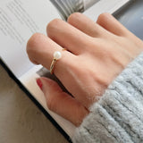 Korean S925 Sterling Silver Pearl Ring – Unique Gift Ideas — 3