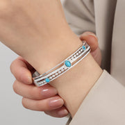 French Vintage Style Turquoise Inlaid Zircon Buckle – Stylish Gifts — 4