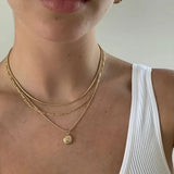Vintage Geometric Metal Oval Pendant Necklace – Jewelry Gift Ideas — 5
