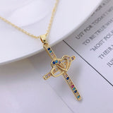 Ins Style High End Gold Plated Zircon Jesus Love – Jewelry Gift Ideas — 4