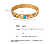 French Vintage Style Turquoise Inlaid Zircon Buckle – Stylish Gifts — 3