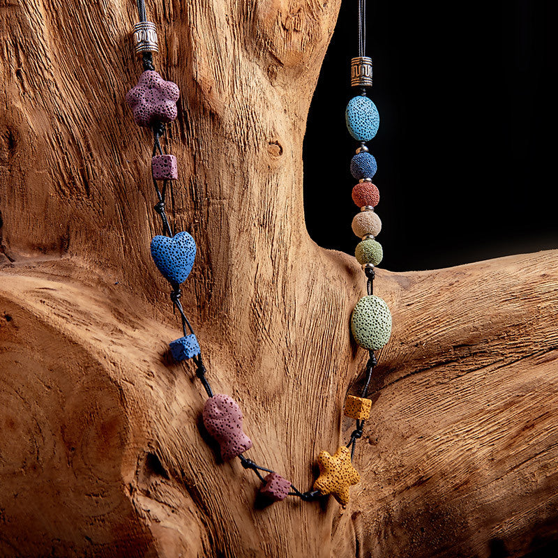 Colorful Heart-shaped Volcanic Rock Bracelet – Jewelry Gift Ideas — 1